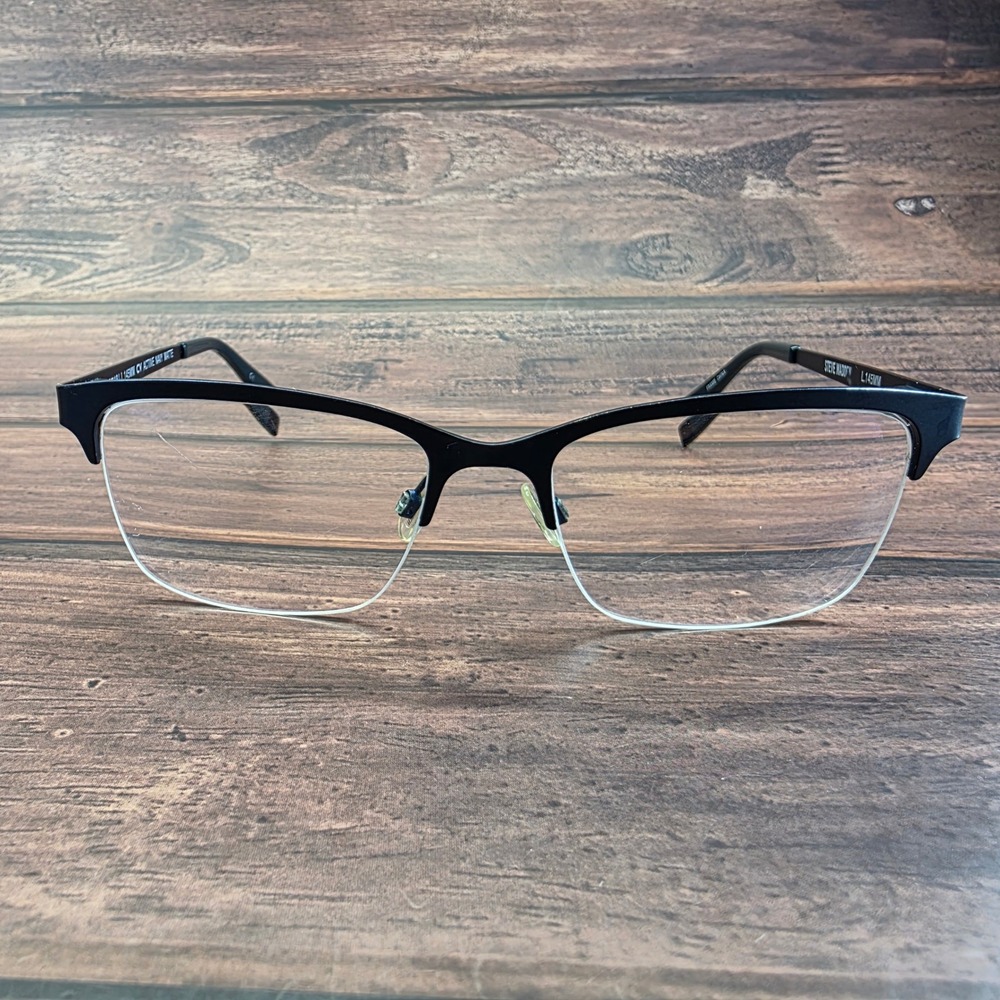 Steve Madden Active Navy Matte Semi-Rimless Cat Eye Eyeglasses Frames 55-18-145